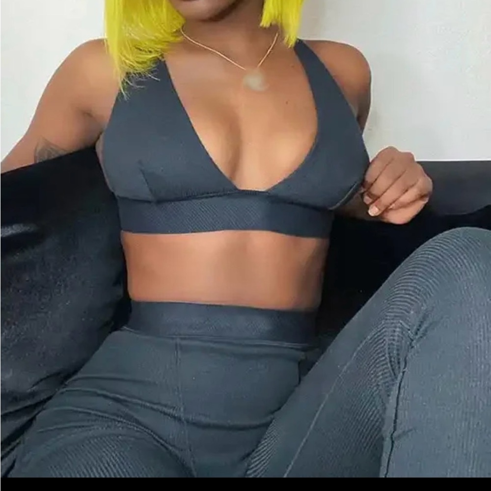 2 Piece Pants Lounge Set Black